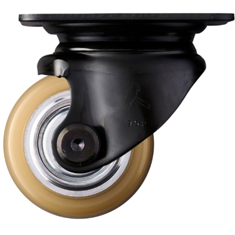 ハンマー 低床式プレートキャスター 自在 車輪径50mm ウレタン車輪 1個（ご注文単位1個）【直送品】