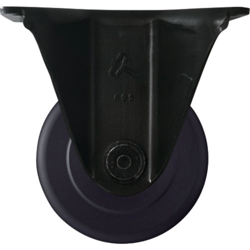 ハンマー 低床重荷重用固定式MCナイロン車輪(ラジアルボールベアリング)75mm 1個（ご注文単位1個）【直送品】