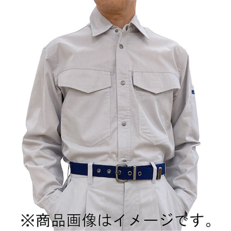 TEAGLES 5431 CVC綿混長袖シャツ ストーングレーL 1枚（ご注文単位1枚）【直送品】