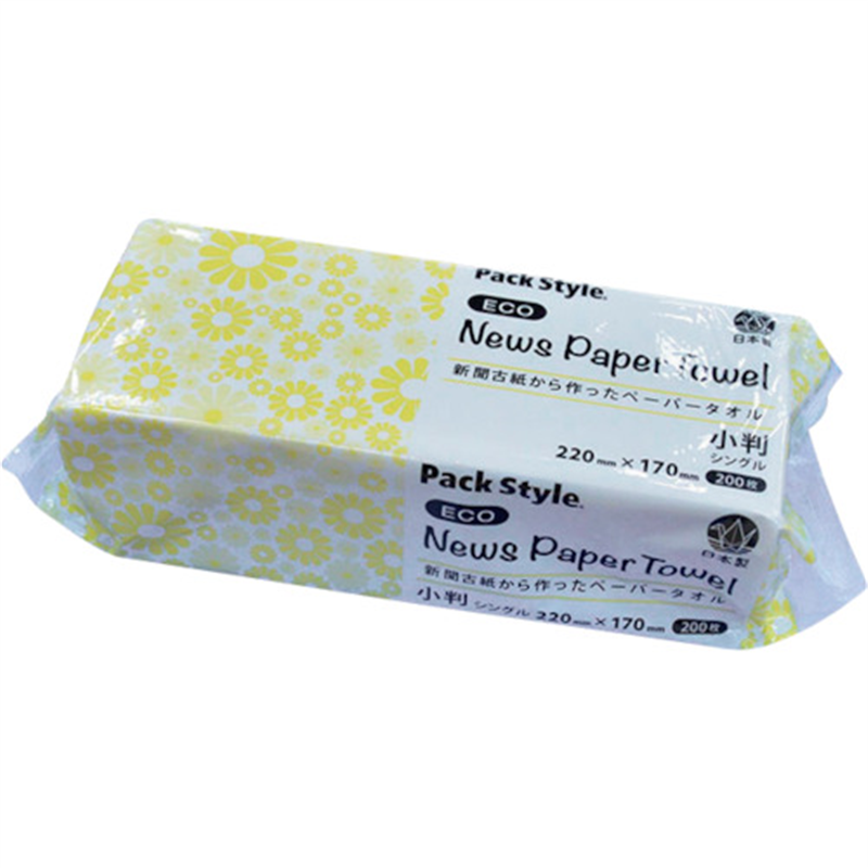PACKSTYLE ニュ-スペーパータオル 小判リサイクル 1個（ご注文単位42個）【直送品】