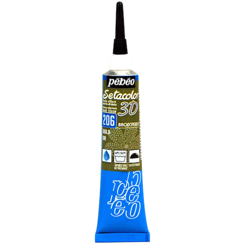 Pebeo セタカラー3Dブロードパール20mlNO.206ゴールド 1本（ご注文単位1本）【直送品】