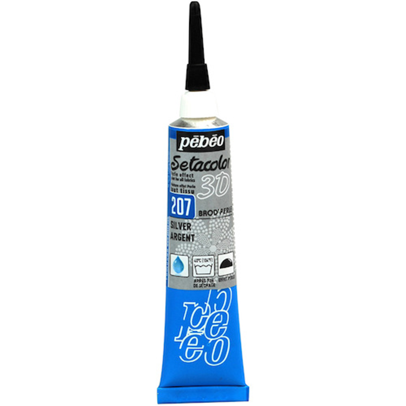 Pebeo セタカラー3Dブロードパール20mlNO.207シルバー 1本（ご注文単位1本）【直送品】