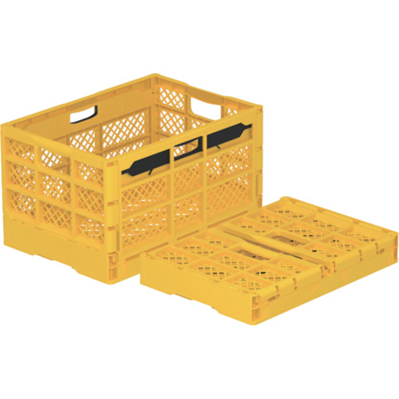 E-CON 折りたたみコンテナー 562060 ホームオリコンS50M イエロー 1個（ご注文単位1個）【直送品】