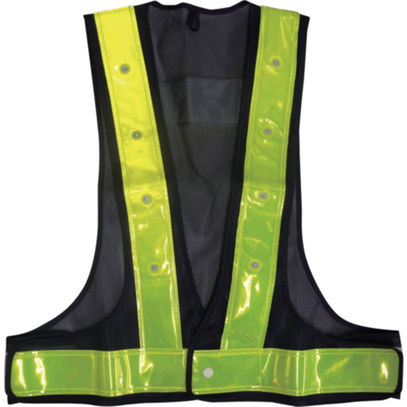 ミズケイ LED安全ベスト(紺地・黄) 1枚（ご注文単位1枚）【直送品】