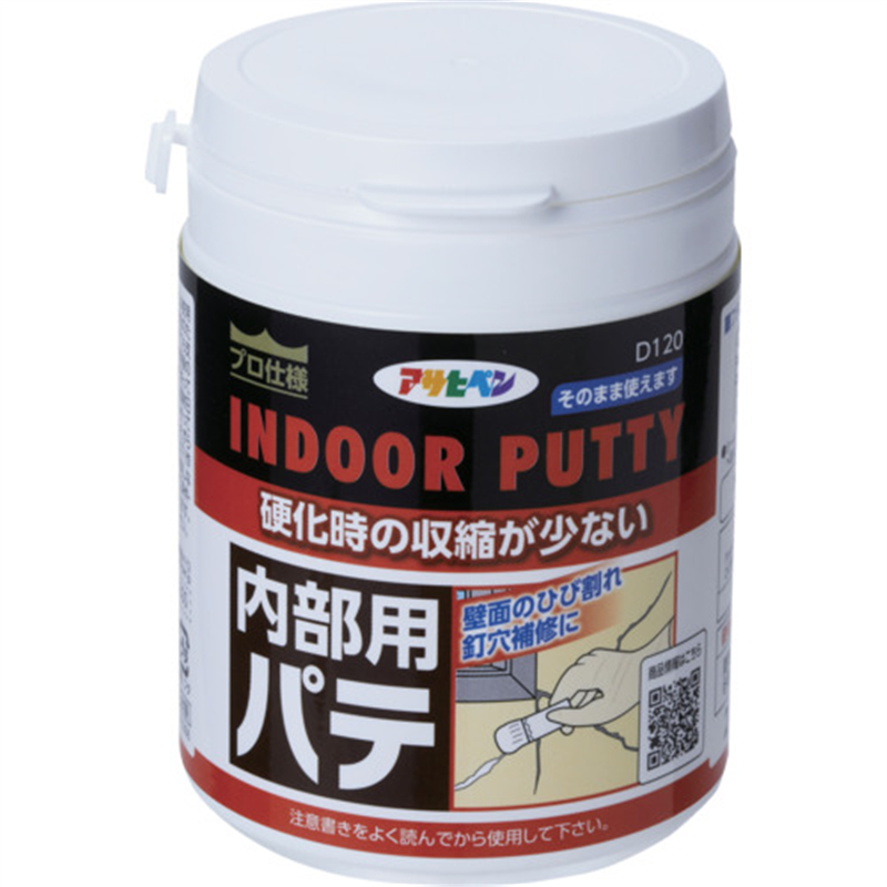アサヒペン 内部用パテ 225ML ホワイト 1個（ご注文単位1個）【直送品】