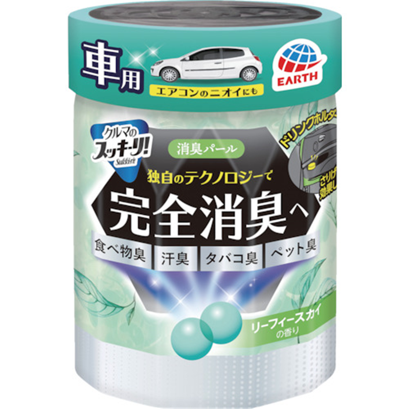 アース クルマのスッキーリ!Sukki-ri!消臭パール リーフィースカイの香り 1個（ご注文単位1個）【直送品】