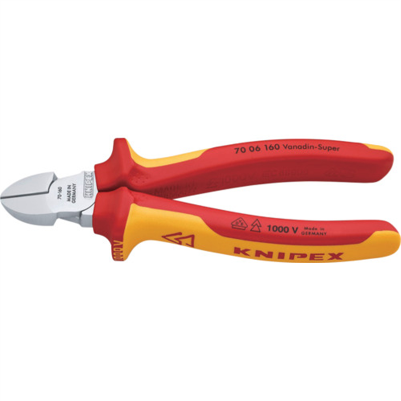 KNIPEX 絶縁1000V電工ニッパー 160mm(SB店頭展示パッケージ仕様) 1丁（ご注文単位1丁）【直送品】