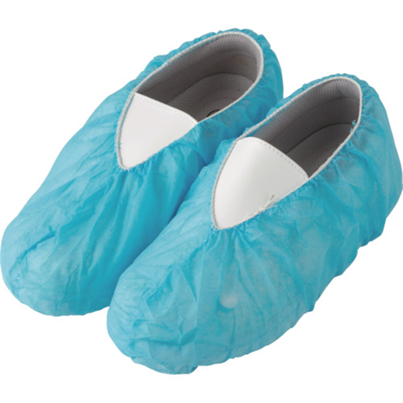 川西 不織布使いきりシューズカバー ブルー 100枚入り 1箱（ご注文単位1箱）【直送品】