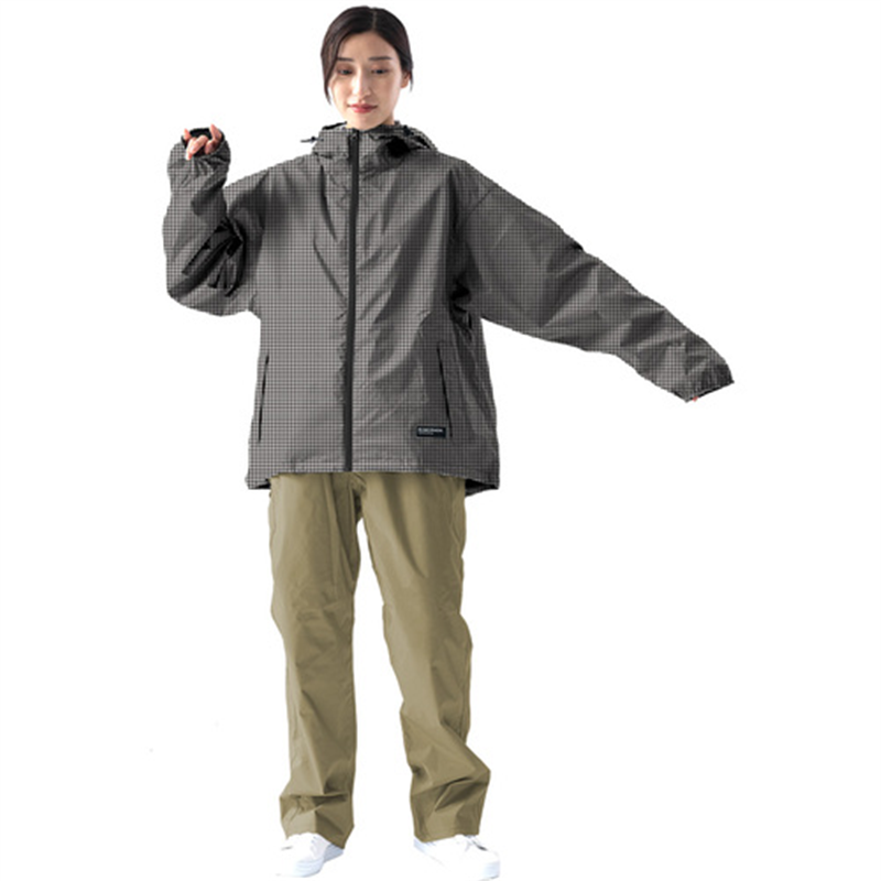 カジメイク 7481 レインスーツフェミニン3 千鳥 M 1着（ご注文単位1着）【直送品】