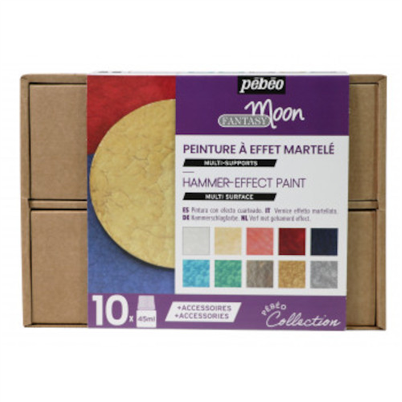 Pebeo ファンタジームーン アトリエコレクション 45mlx10色+アクセサリー 1個（ご注文単位1個）【直送品】