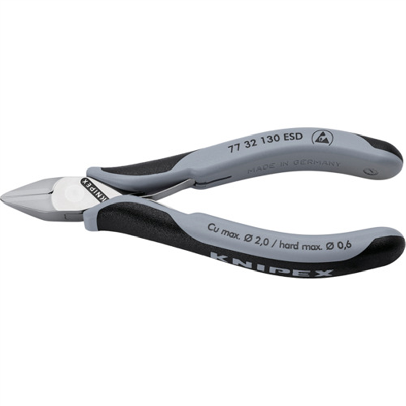 KNIPEX 精密用ニッパー 静電気対策タイプ 130mm 1個（ご注文単位1個）【直送品】