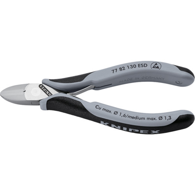 KNIPEX 精密用ニッパー 静電気対策タイプ 130mm 1丁（ご注文単位1丁）【直送品】