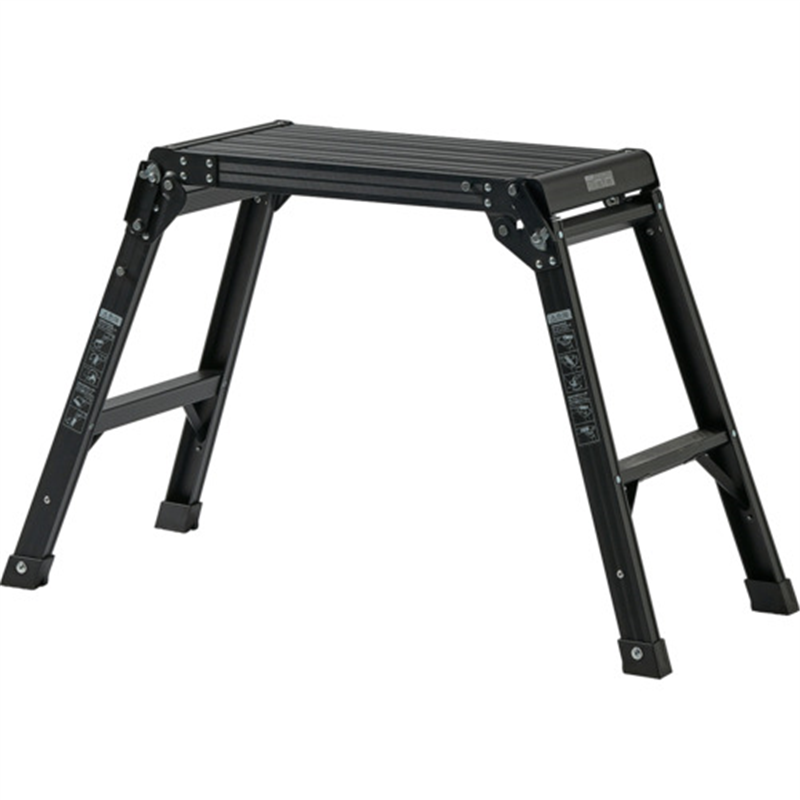 TENMA アルミ作業台2段 ブラック 1台（ご注文単位1台）【直送品】