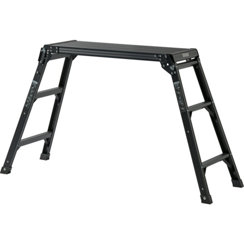 TENMA アルミ作業台3段 ブラック 1台（ご注文単位1台）【直送品】