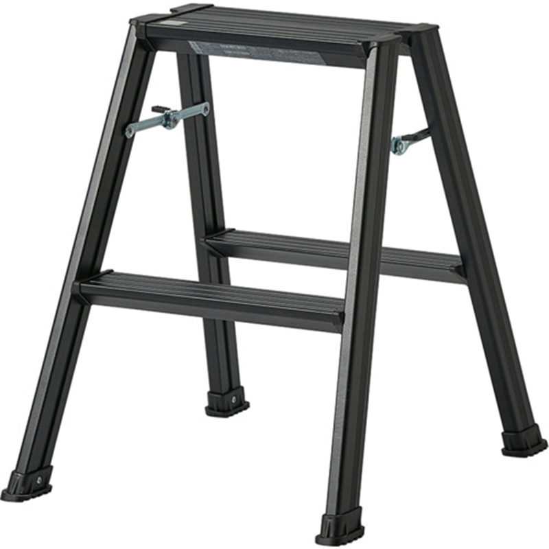 TENMA アルミ踏み台2段 ブラック 1台（ご注文単位1台）【直送品】