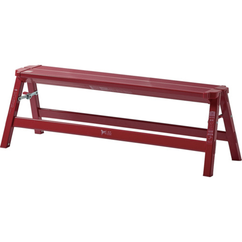 TENMA アルミワイド踏み台1段 レッド 1台（ご注文単位1台）【直送品】