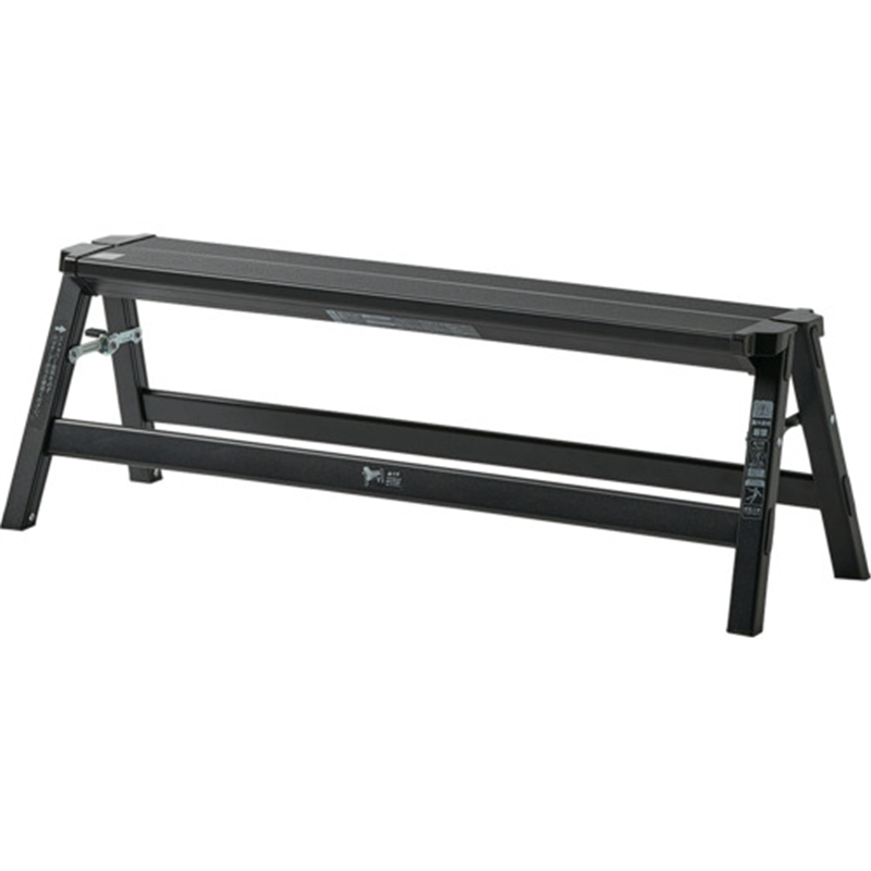 TENMA アルミワイド踏み台1段 ブラック 1台（ご注文単位1台）【直送品】