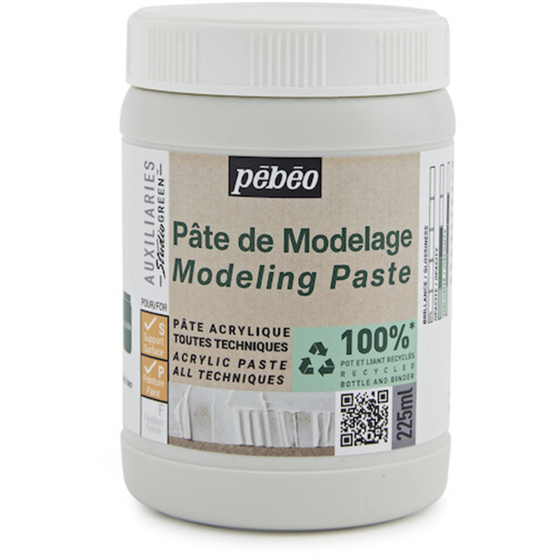 Pebeo スチューディオ グリーン アクリリック モデリングペースト 225ml 1本（ご注文単位1本）【直送品】