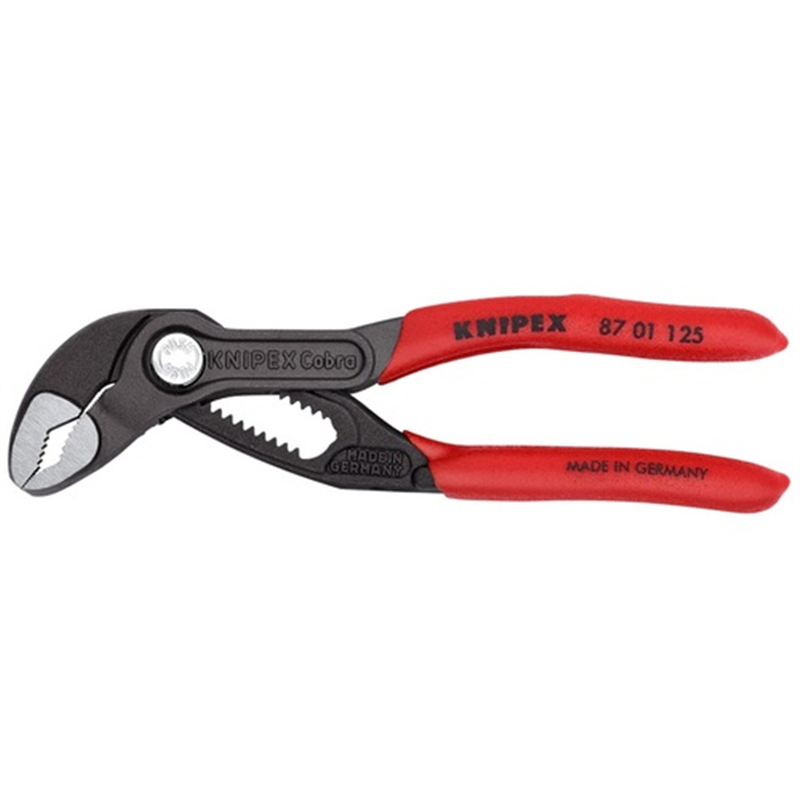 KNIPEX 【ブリスターパック仕様】ミニウォーターポンププライヤー 125mm コブラ ソフトプラスチックハンドル 1丁（ご注文単位1丁）【直送品】