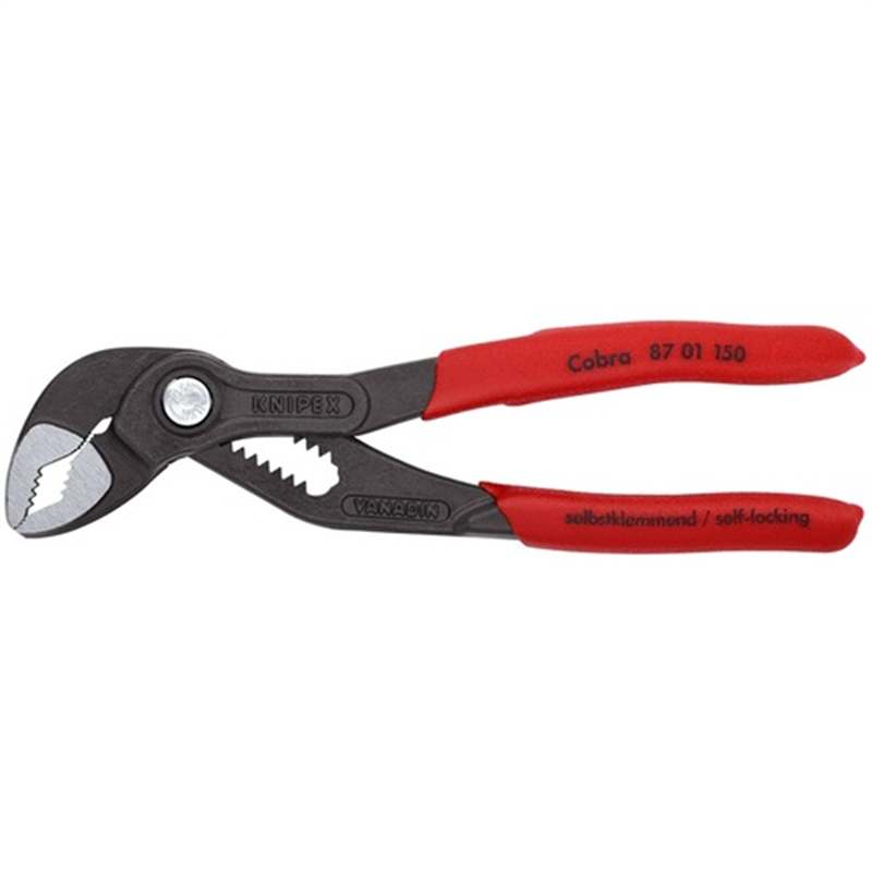 KNIPEX 【ブリスターパック仕様】ウォーターポンププライヤー コブラ 150mm ソフトプラスチックハンドル 1丁（ご注文単位1丁）【直送品】