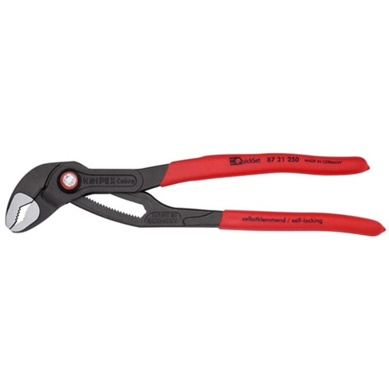KNIPEX ウォーターポンププライヤー コブラクイックセット プラスチックハンドル 250mm (SB店頭展示パッケージ仕様) 1丁（ご注文単位1丁）【直送品】