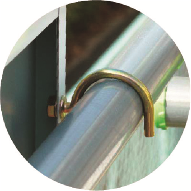 つくし スチール製フラット掲示板専用単管取付金具 1個（ご注文単位1個）【直送品】