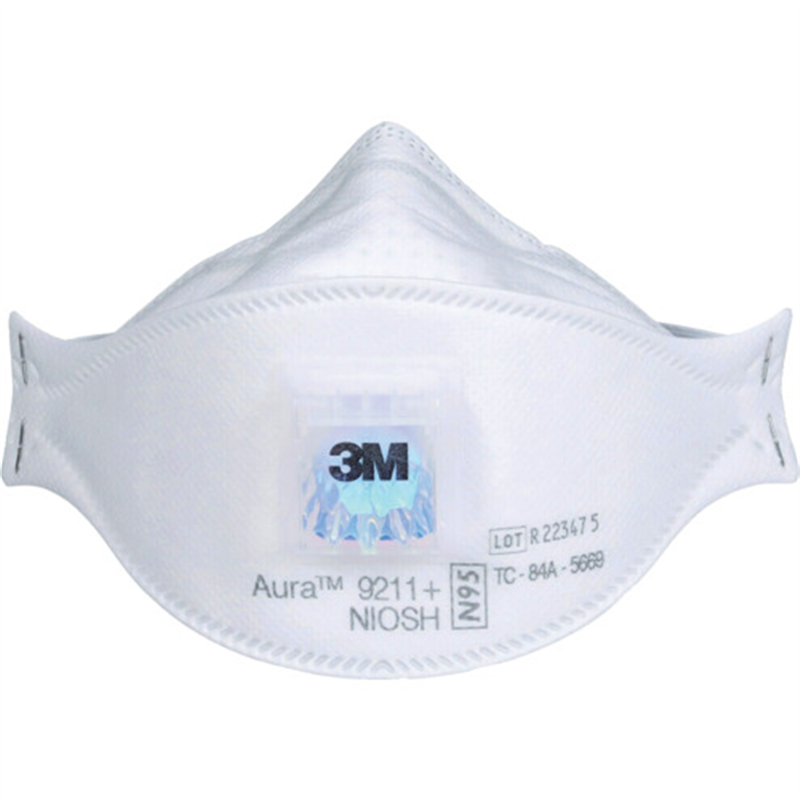 3M Aura 折りたたみ式防護マスク 9211+ N95 10枚/1箱 1箱（ご注文単位1箱）【直送品】