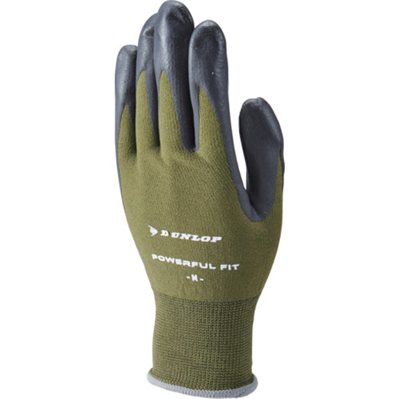 ダンロップ パワフルフィットストロングデイリー Mカーキ 1双（ご注文単位1双）【直送品】