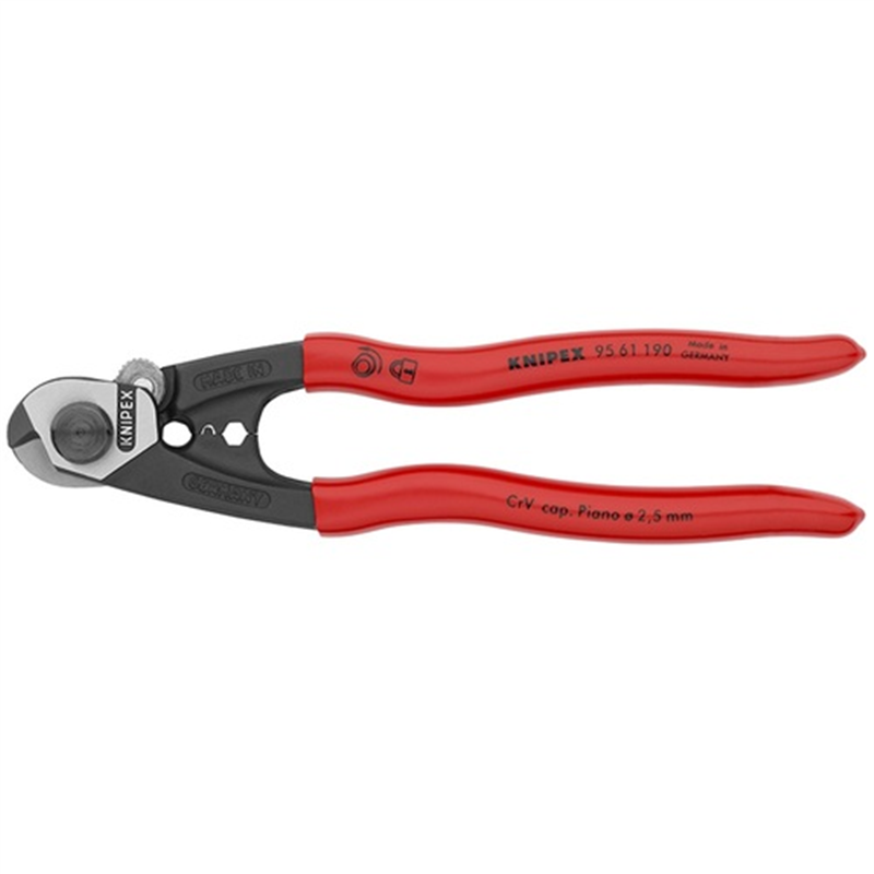 KNIPEX ワイヤーロープカッター 190mm(SB店頭展示パッケージ仕様) 1丁（ご注文単位1丁）【直送品】