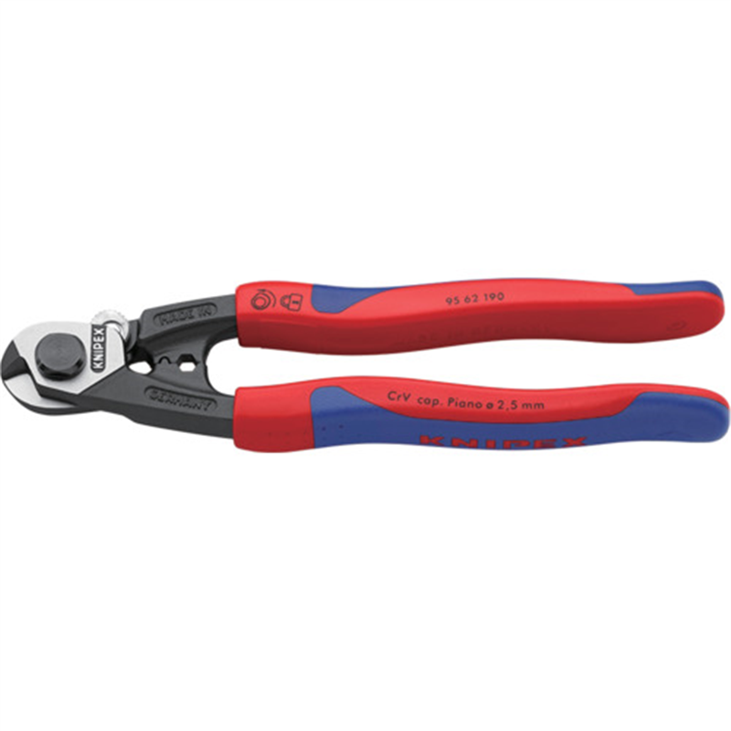 KNIPEX 【ブリスターパック仕様】ワイヤーロープカッター 190mm 1丁（ご注文単位1丁）【直送品】