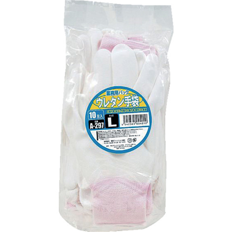 おたふく A-297 業務用パック ウレタン10双入 L 1組（ご注文単位1組）【直送品】
