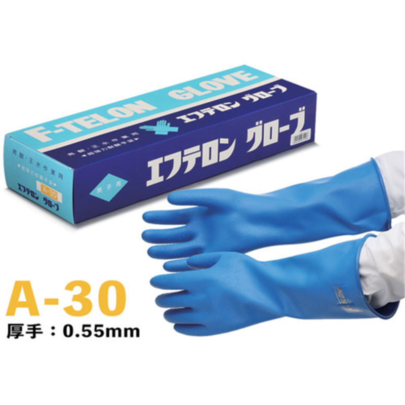 ハナキゴム 超強力耐酸手袋 エフテロングローブ A-30  1双（ご注文単位1双）【直送品】