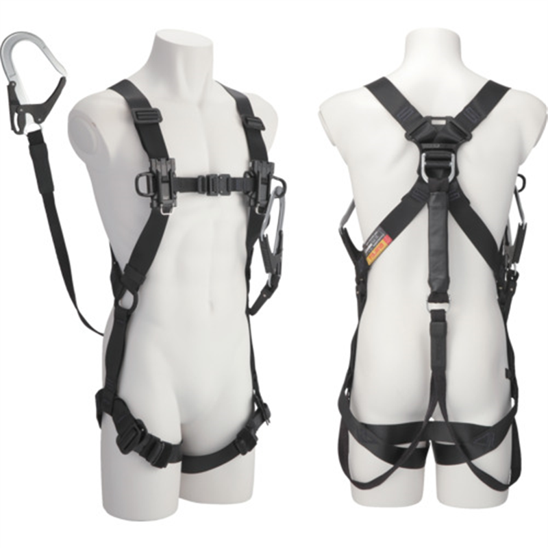 タジマ セフハーネスB 平ロープL4ダブルセット 黒 1個（ご注文単位1個）【直送品】