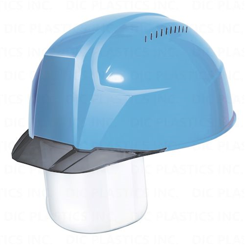 DIC 超軽量 透明バイザーヘルメット(シールド面付) AA23-CSV KP ライトブルー/スモーク 1個（ご注文単位1個）【直送品】