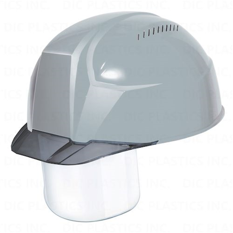 DIC 超軽量 透明バイザーヘルメット(シールド面付) AA23-CSV KP ライトグレー/スモーク 1個（ご注文単位1個）【直送品】