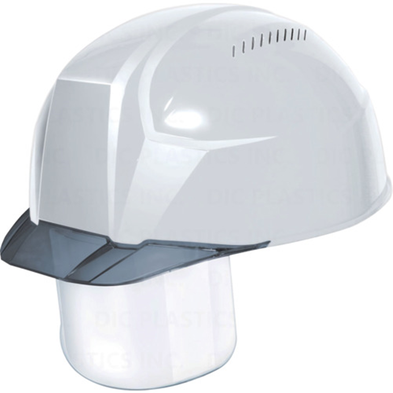 DIC 超軽量 透明バイザーヘルメット(シールド面付) AA23-CSV KP 白/スモーク 1個（ご注文単位1個）【直送品】