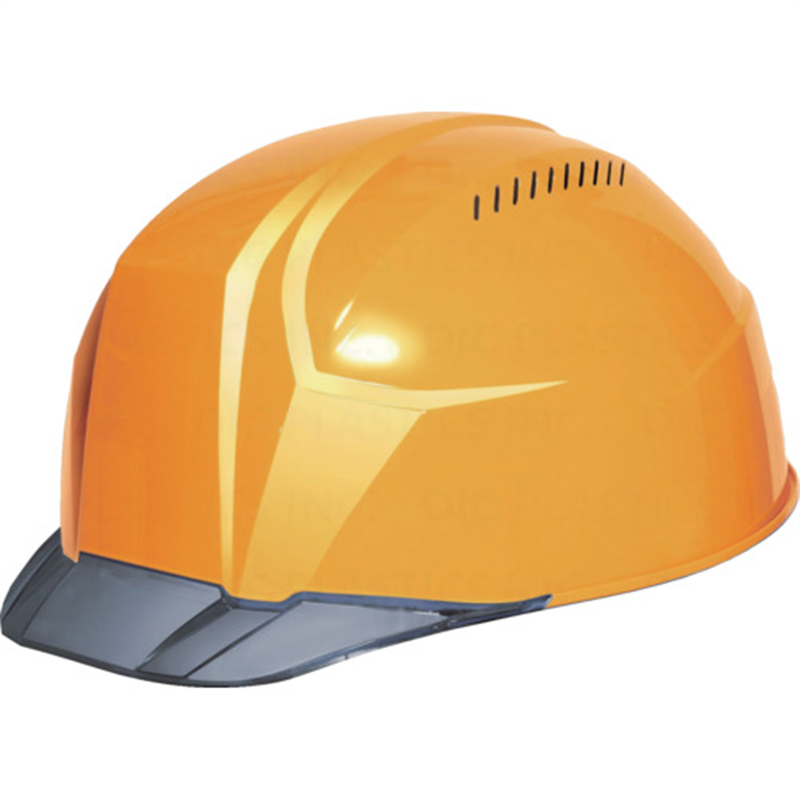 DIC 超軽量 透明バイザーヘルメット AA23-CV KP 黄/スモーク 1個（ご注文単位1個）【直送品】