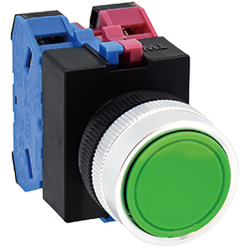 IDEC Φ22丸平形押しボタンスイッチ 1個（ご注文単位1個）【直送品】