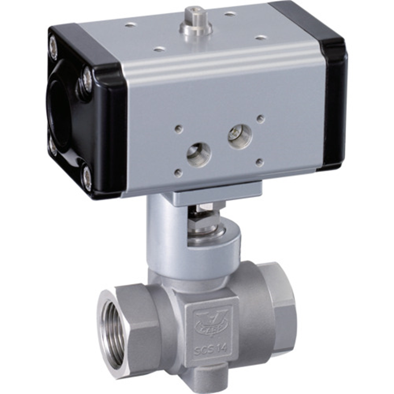 Fujikin ステンレス鋼製 空気式自動ボールバルブ 3.92MPa AFMO-40R 複動式W 1個（ご注文単位1個）【直送品】