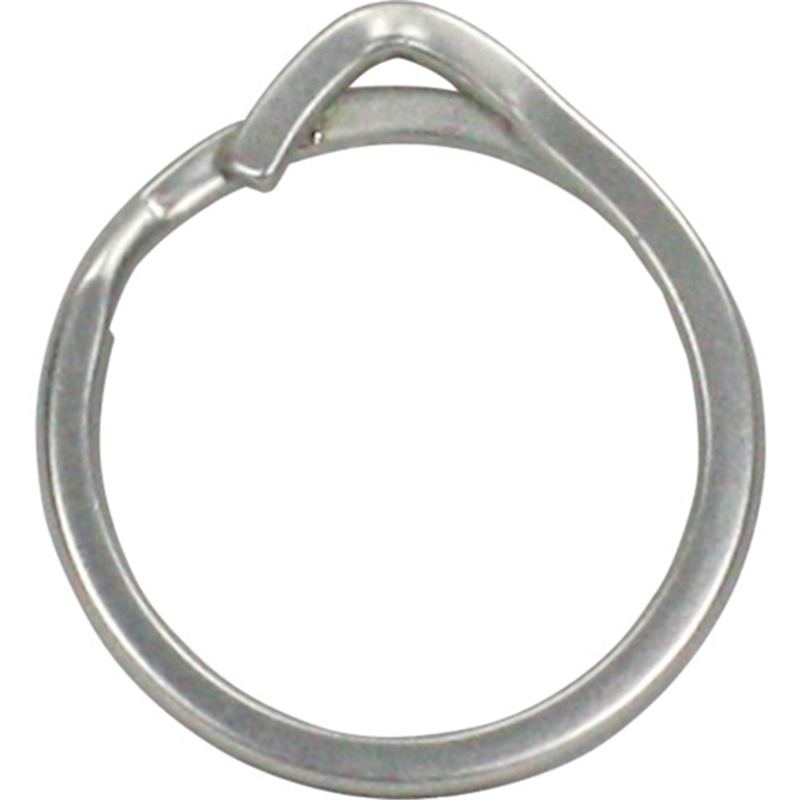 KONTEC 指や爪にやさしいキーリング リング内径約15mm 2個入 マットシルバー 1袋（ご注文単位1袋）【直送品】