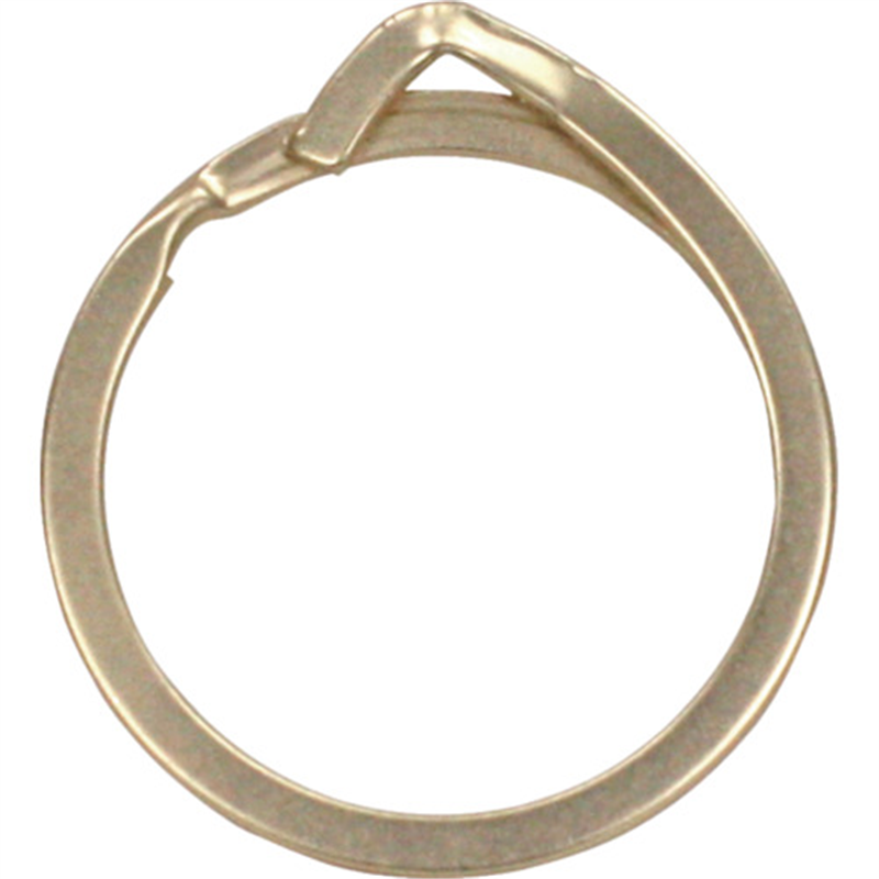 KONTEC 指や爪にやさしいキーリング リング内径約25mm 1個入 マットゴールド 1袋（ご注文単位1袋）【直送品】