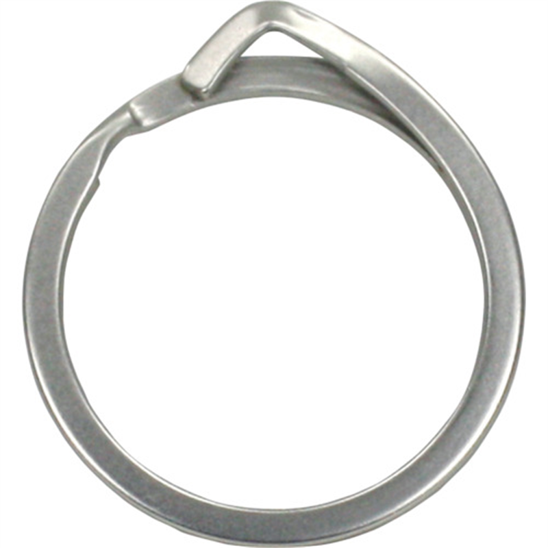 KONTEC 指や爪にやさしいキーリング リング内径約25mm 1個入 マットシルバー 1袋（ご注文単位1袋）【直送品】