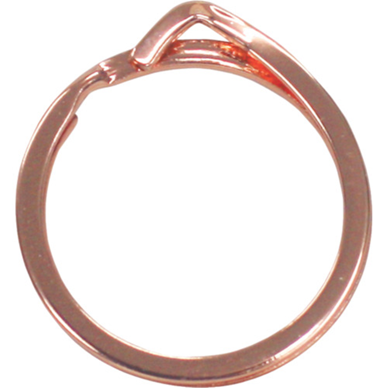 KONTEC 指や爪にやさしいキーリング リング内径約25mm 1個入 ピンクゴールド 1袋（ご注文単位1袋）【直送品】