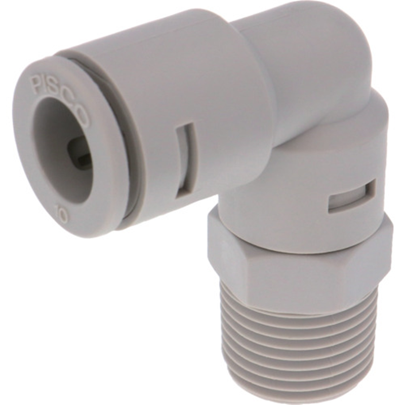 PISCO チューブフィッティングケミカル エルボチューブ10MMネジR3/8 1個（ご注文単位1個）【直送品】