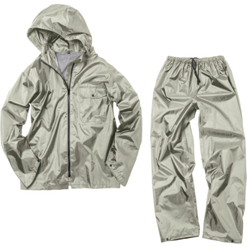 Makku いぶし銀レインスーツ2 ライトグレー LL 1着（ご注文単位1着）【直送品】