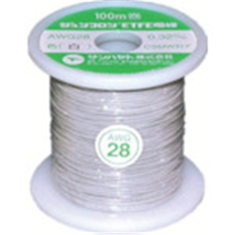 サンハヤト ジュンフロンETFE電線100M白色 1巻（ご注文単位1巻）【直送品】