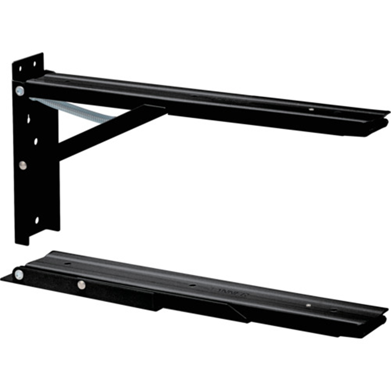 TANNER 大型おりたたみ棚受けジャンボ 45cm 黒 1組（ご注文単位1組）【直送品】