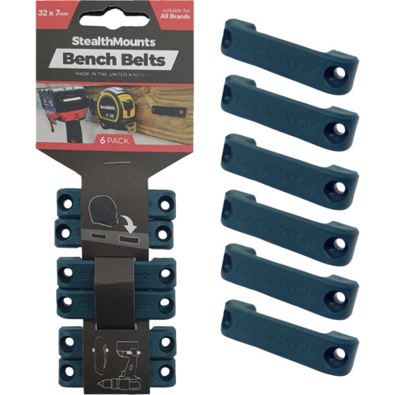ステルスマウント ベンチベルト(6個入り)ブルー 1セット（ご注文単位1セット）【直送品】