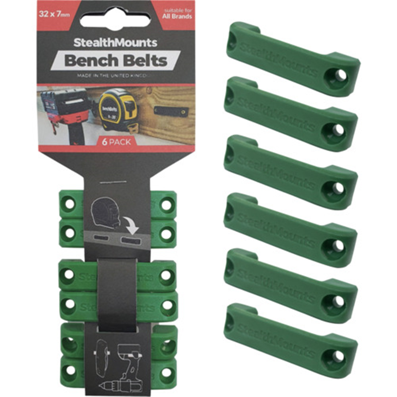 ステルスマウント ベンチベルト(6個入り)グリーン 1セット（ご注文単位1セット）【直送品】