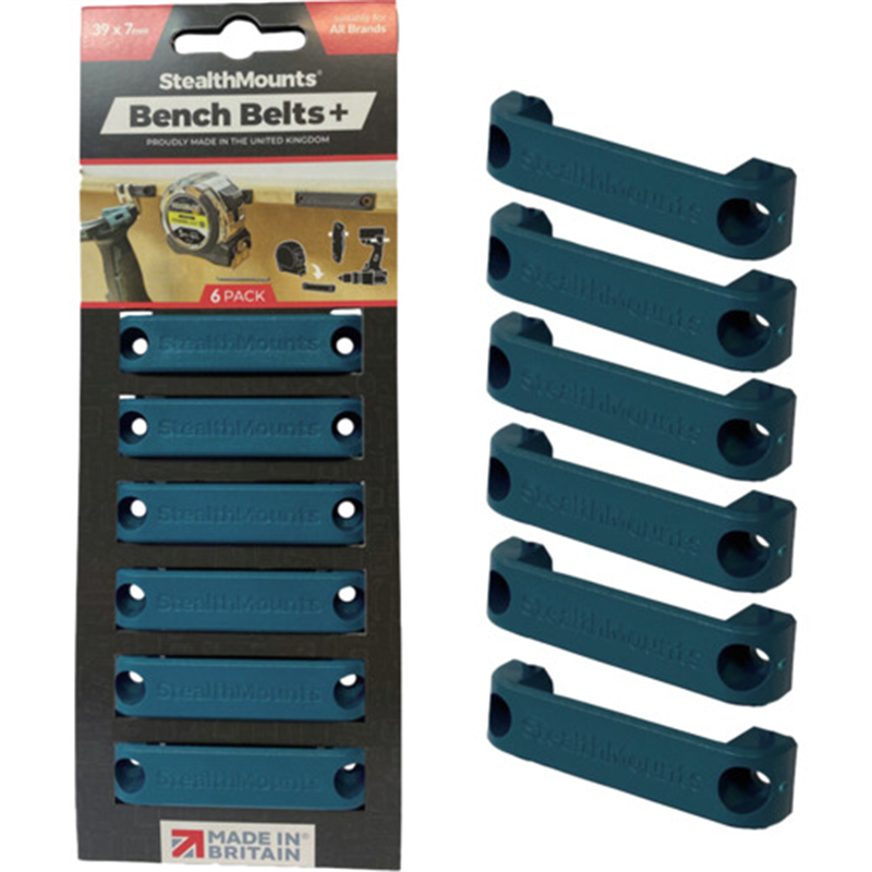 ステルスマウント ベンチベルト+(6個入り)ブルー 1セット（ご注文単位1セット）【直送品】